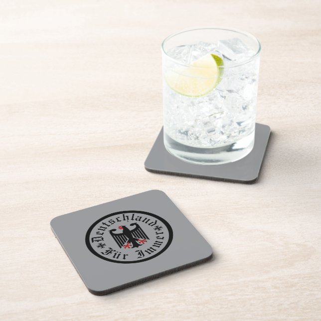 Germany/Deutschland Forever/black eagle/iron cross Coaster (Right Side)