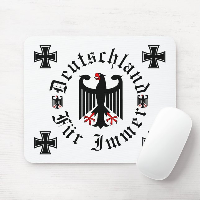 Germany/Deutschland Forever/black eagle/iron cross Mouse Pad (With Mouse)