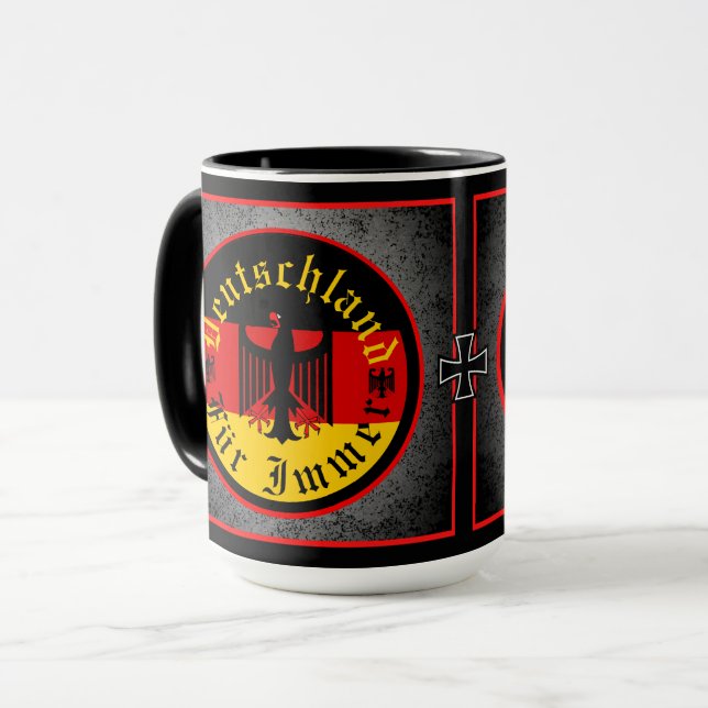 Germany/Deutschland Forever/black eagle/iron cross Mug (Front Left)