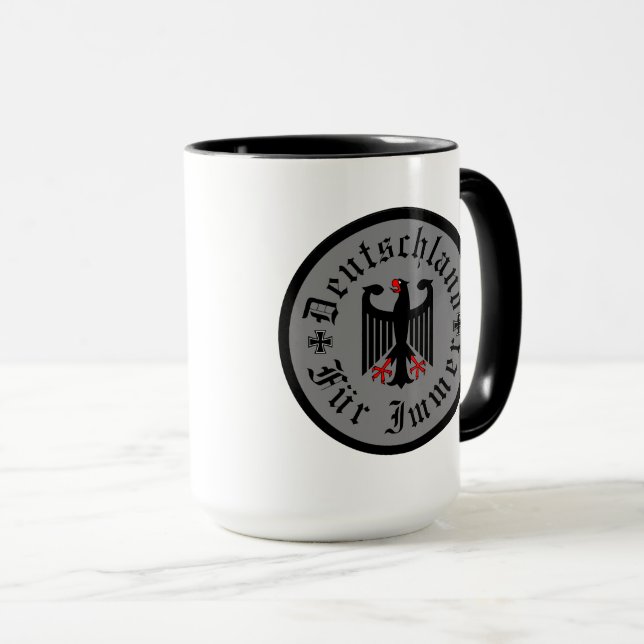 Germany/Deutschland Forever/black eagle/iron cross Mug (Front Right)