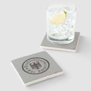 Germany/Deutschland Forever/black eagle/iron cross Stone Coaster