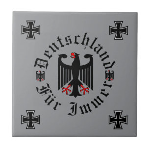 Germany/Deutschland Forever/black eagle/iron cross Tile
