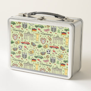 Germany Doodles Metal Lunch Box