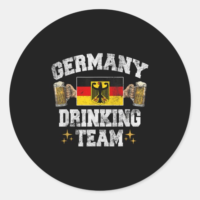 Germany Drinking Team Germany Beer Festivals  Classic Round Sticker (Front)