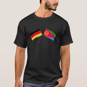 Germany Eritrea Crossed Flags German Eritrean Heri T-Shirt