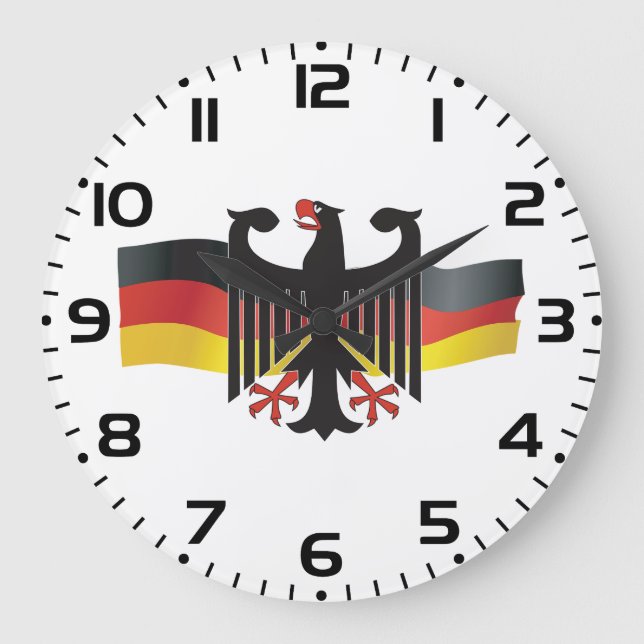 Germany Federal Eagle Coat of Arms Large Clock (Front)