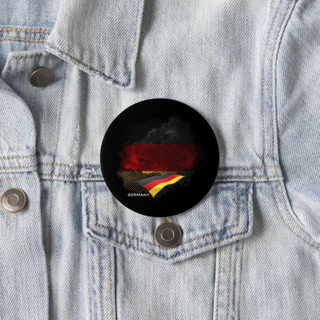 Germany flag 7.5 cm round badge (In Situ)