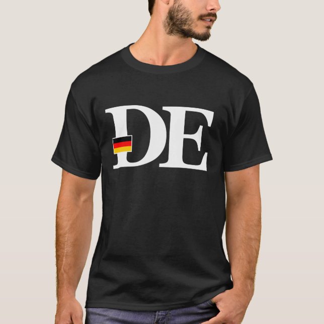 Germany Flag and Country Initials T-Shirt (Front)
