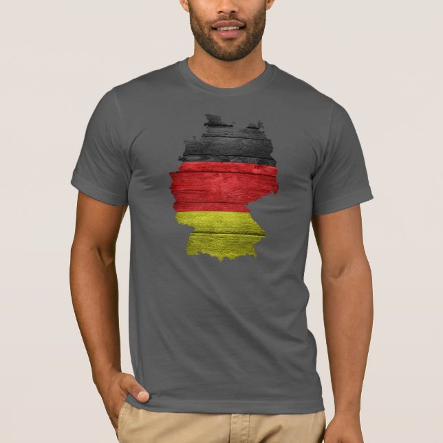 Germany Flag and Map T-Shirt (Front)