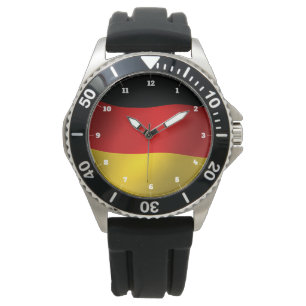 GERMANY FLAG BLACK RED GOLD WATCH