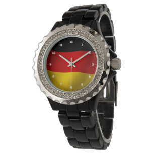 GERMANY FLAG BLACK RED GOLD WATCH