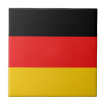 Germany Flag Ceramic Tile<br><div class="desc">This design consists of the German flag cleverly reshaped to fit the square tile surface. A decorative and useful item that would make a perfect gift for those who like to remember Germany.</div>