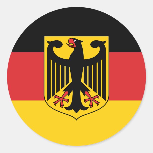 Germany Flag Classic Round Sticker (Front)