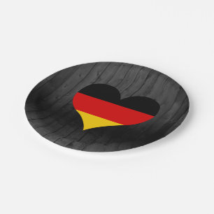Germany flag coloured paper plate