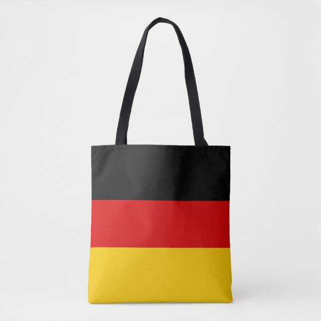 Germany Flag Colours Black Red Gold Deutsche Flagg Tote Bag (Front)