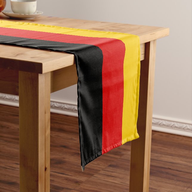 Germany Flag Colours Black Red Gold National Pride Medium Table Runner (In Situ)