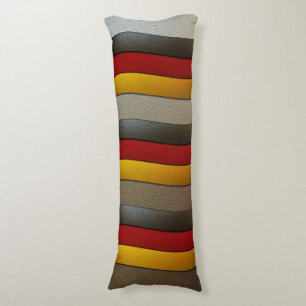 Germany Flag Colours-Chrome by Shirley Taylor Body Cushion