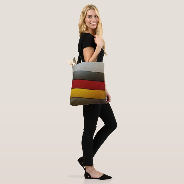 Germany Flag Colours-Chrome by Shirley Taylor Tote Bag (On Model)