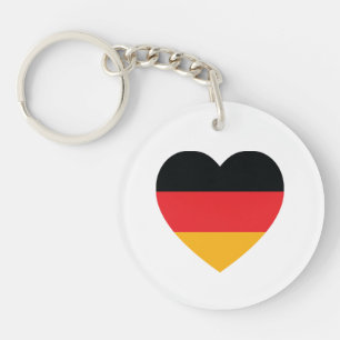 Germany Flag Heart Acrylic Keychain
