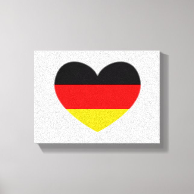 Germany Flag Heart Canvas Print (Front)