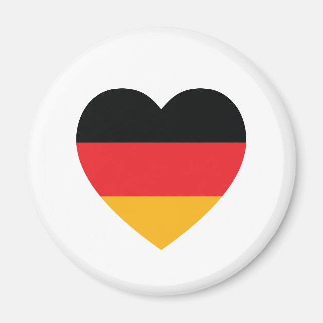 Germany Flag Heart Fridge Magnet (Front)