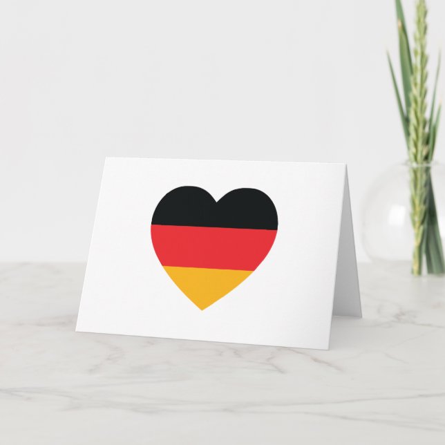 Germany Flag Heart Greeting Card (Front)