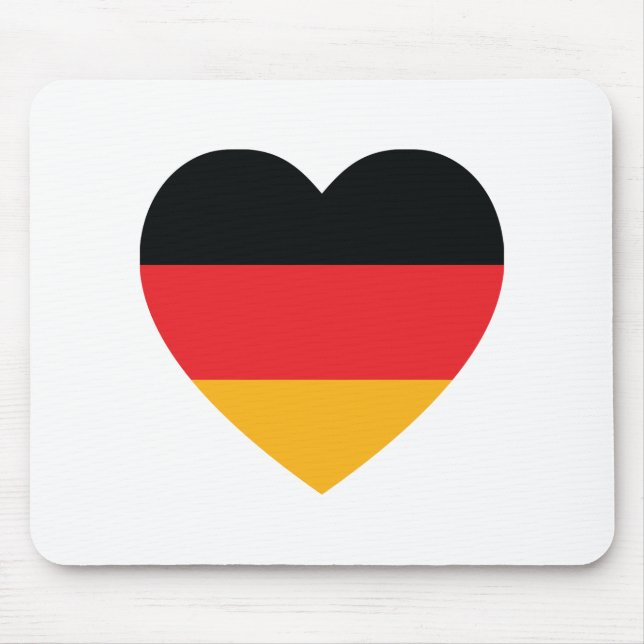Germany Flag Heart Mouse Pad (Front)