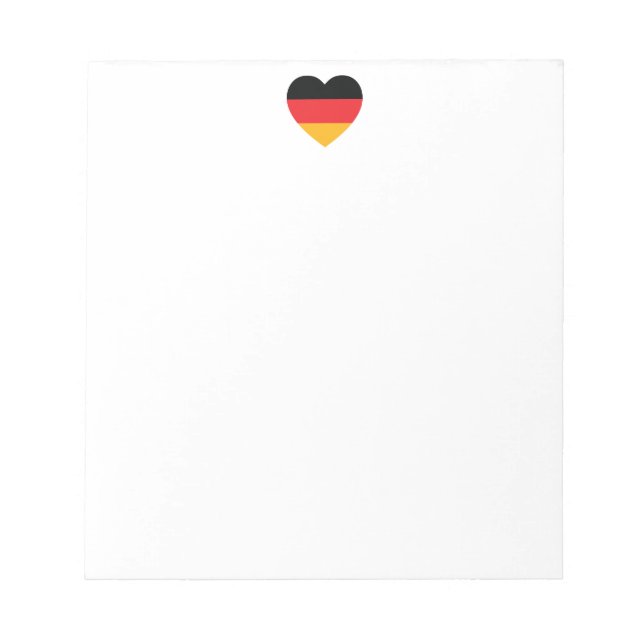 Germany Flag Heart Notepad (Front)