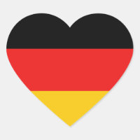 Germany Flag Heart Sticker