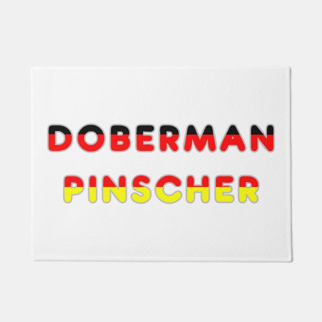 germany-flag in doberman pinscher name doormat (Front)