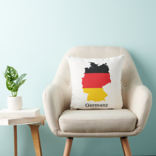 Germany Flag in Map Souvenir Design Cushion
