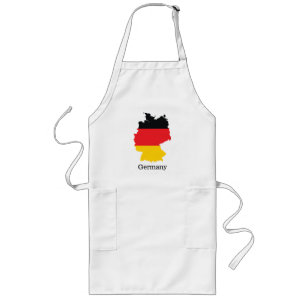 Germany Flag in Map Souvenir Design Long Apron