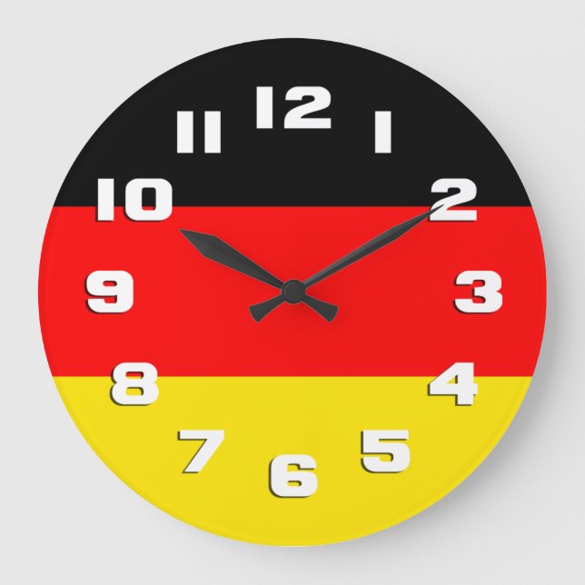 Germany Flag Large Clock (Front)