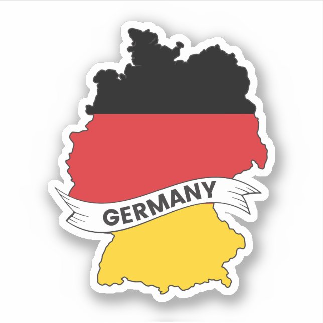 Germany Flag Map (Front)