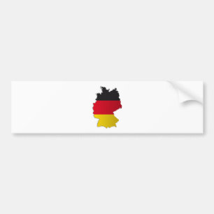 Germany Flag Map Bumper Sticker