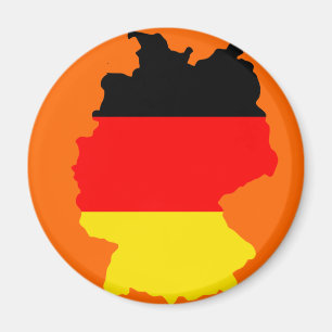 Germany flag map magnet