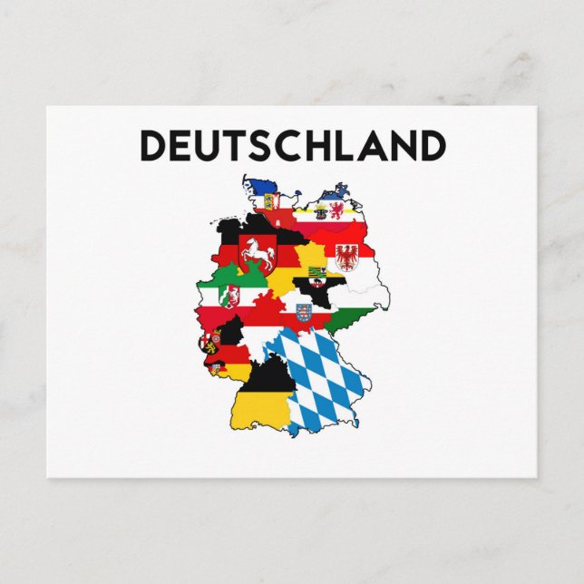 germany flag map postcard (Front)