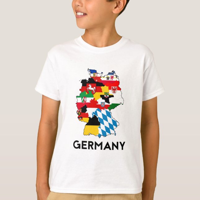 germany flag map T-Shirt (Front)