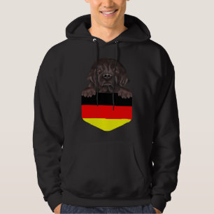 Germany Flag Newfoundland Dog In Pocket Hoodie