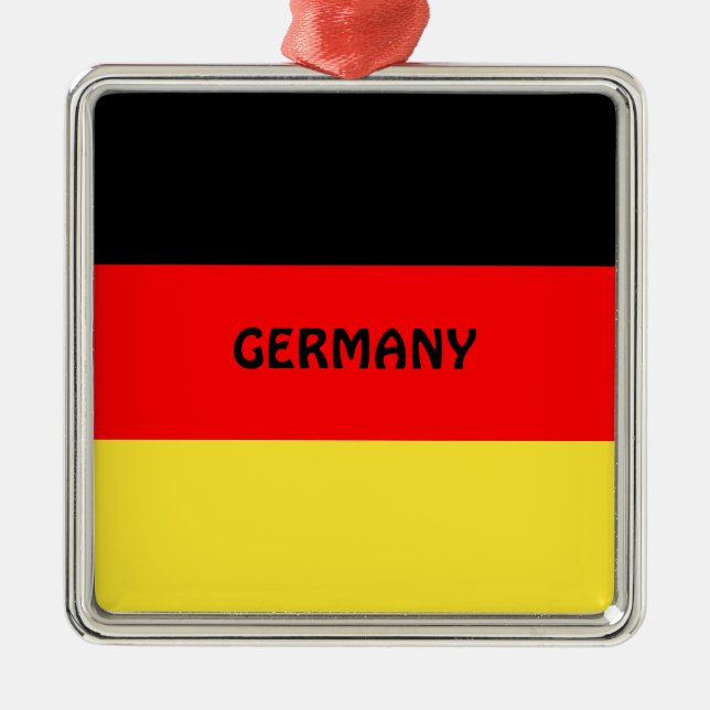 Germany: Flag of Germany Metal Tree Decoration (Front)