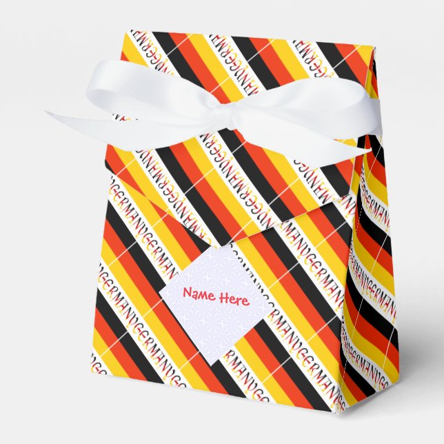 Germany Flag Personalised Tent  Favour Box (Front Side)