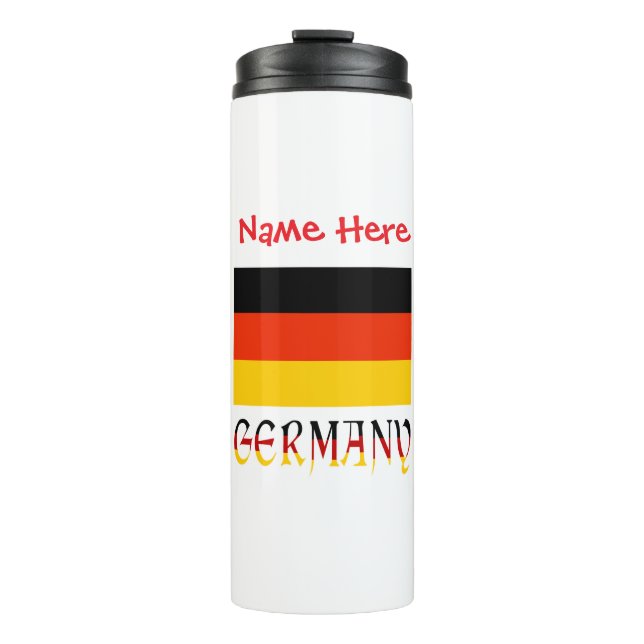 Germany Flag Personalised Thermal Tumbler (Front)