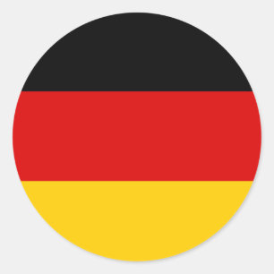 Germany flag quality classic round sticker