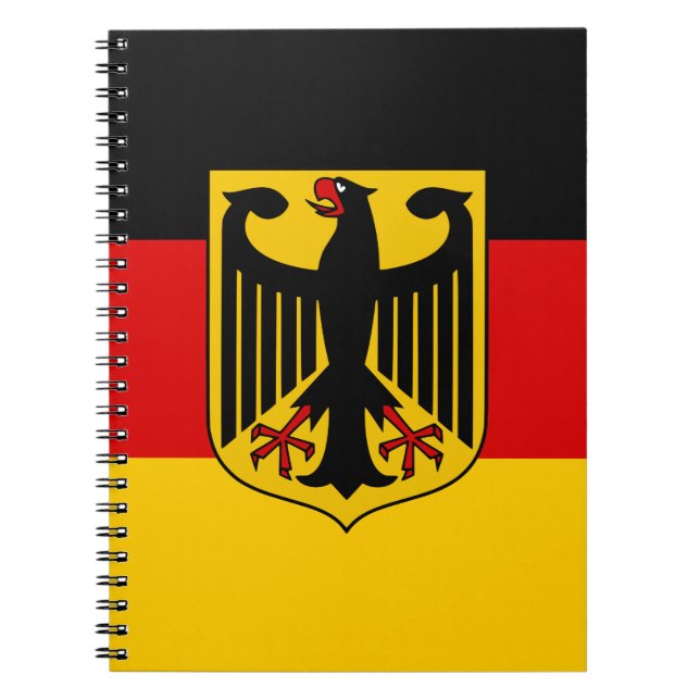 Germany flag quality spiral notebook (Front)