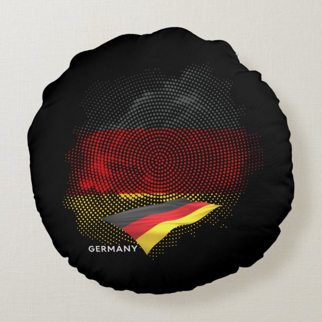 Germany flag round cushion (Back)