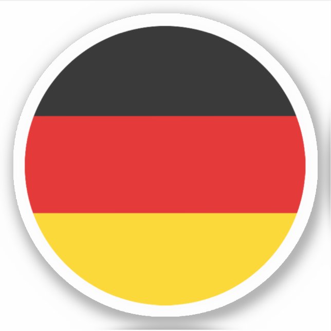 Germany Flag Round Sticker (Front)