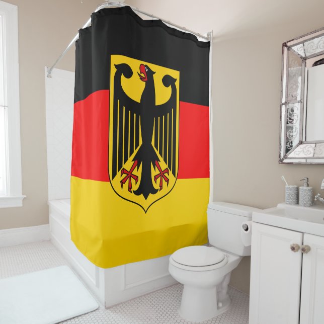 Germany Flag Shower Curtain (In Situ)