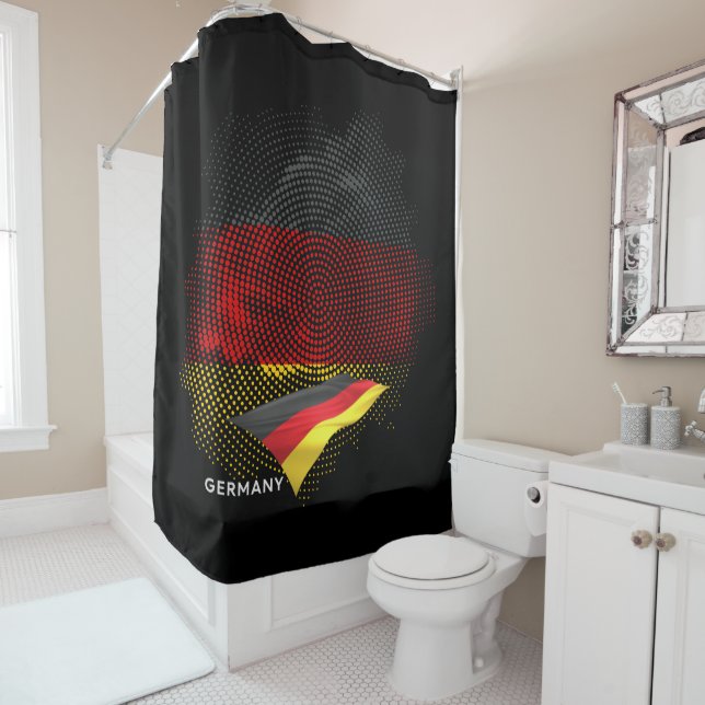 Germany flag shower curtain (In Situ)