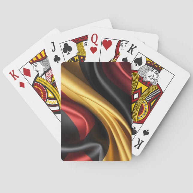 Germany flag silk texture  playing cards (Back)