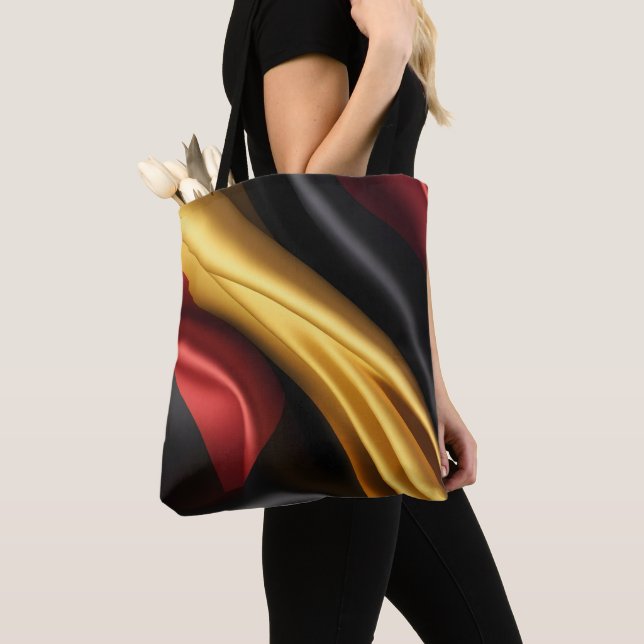 Germany flag silk texture  tote bag (Close Up)